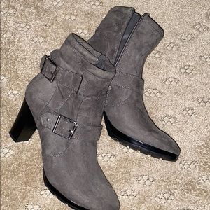 Suede Heel Boots